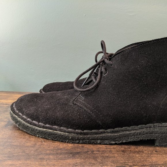 Clark\'s Desert Boot Black Suede Leather main image 8